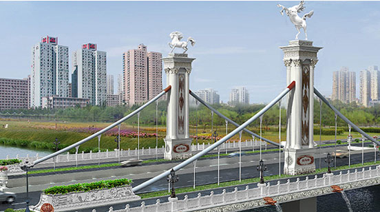 公司承建的鄂爾多斯紅河橋景觀砂巖浮雕 砂巖浮雕